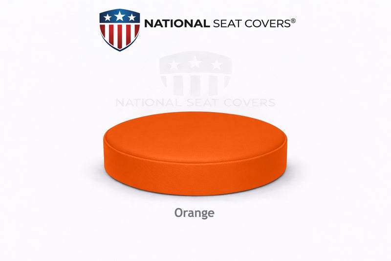 Orange Vinyl Bar Stool Cover Replacement