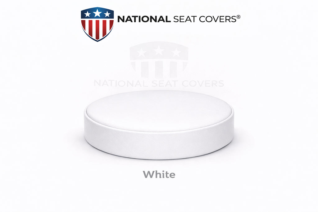 White Vinyl Bar Stool Cover Replacement