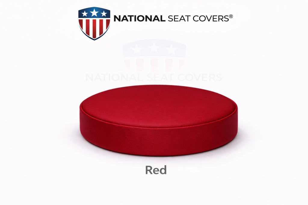 Red Vinyl Staple on Bar Stool Cover Replacement