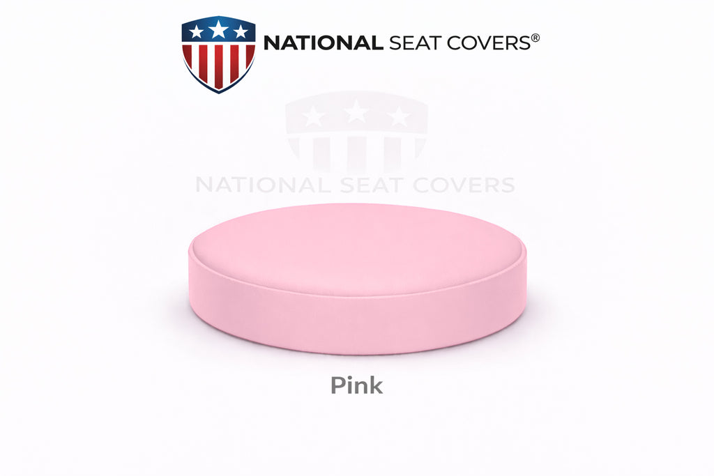 Pink Vinyl Replacement Staple On Bar Stool Cover