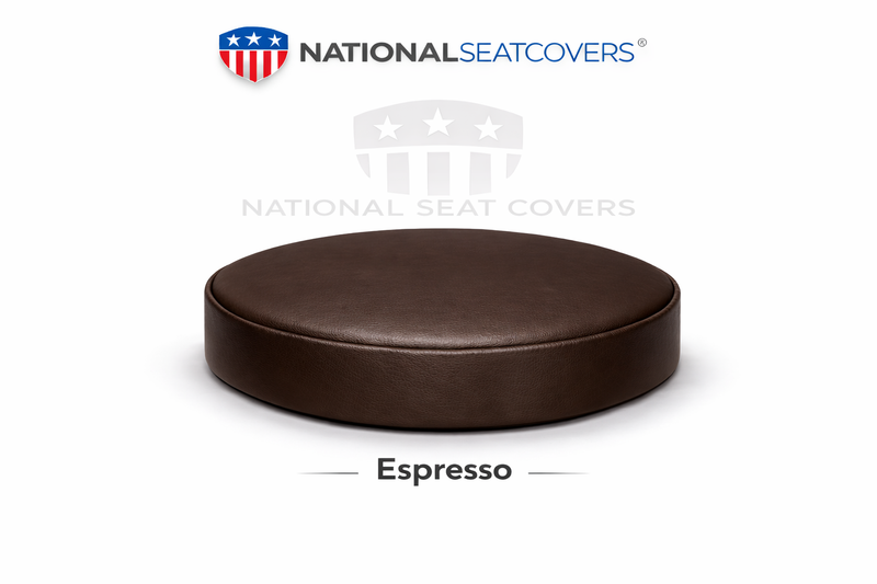 Espresso Vinyl Barstool Cover Staple On Replacement