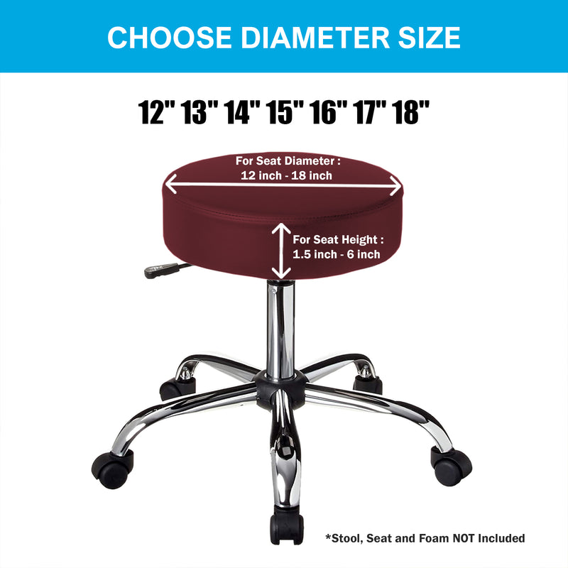 Burgundy Vinyl Bar Stool Cover Staple On Replacement