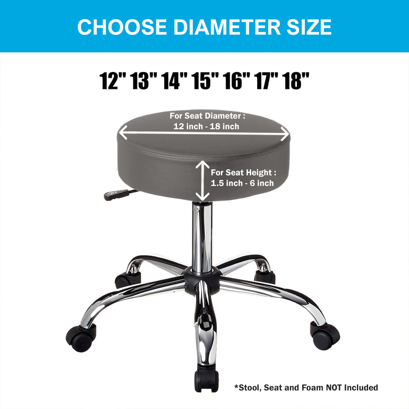 Gray Vinyl Bar Stool Cover Replacement