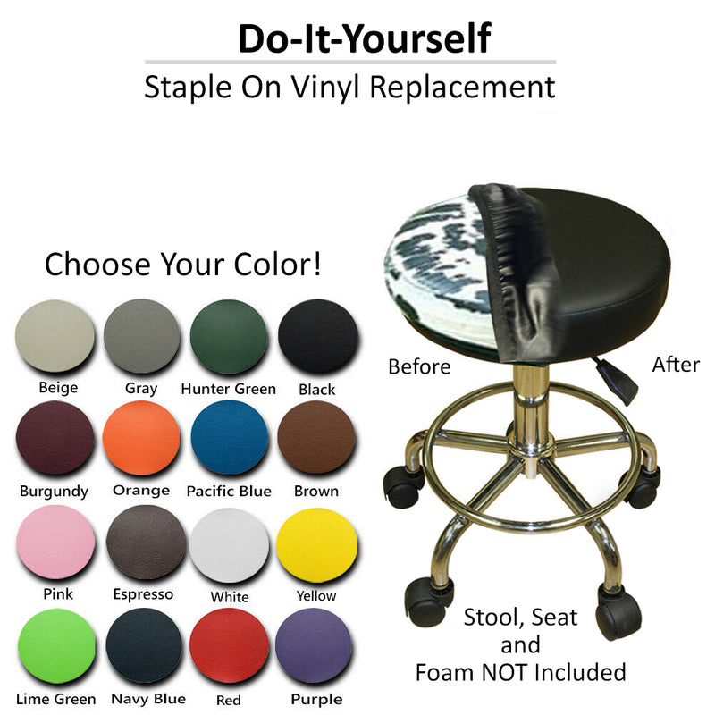 Orange Vinyl Bar Stool Cover Replacement