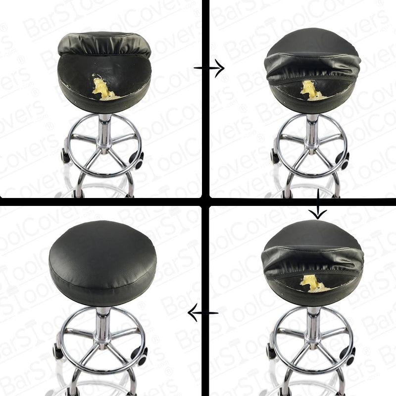 Brown Vinyl Bar Stool Cover Replacement