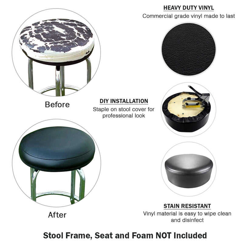 Red Vinyl Staple on Bar Stool Cover Replacement