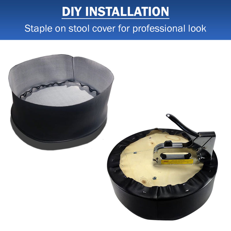 Beige Vinyl Staple On Bar Stool Cover Replacement