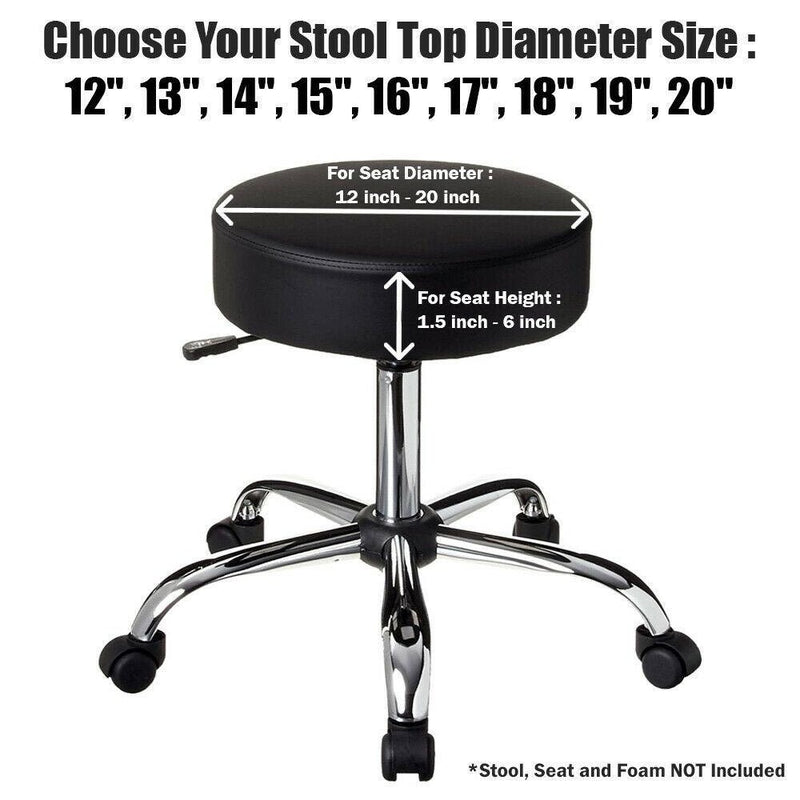 Red Vinyl Staple on Bar Stool Cover Replacement