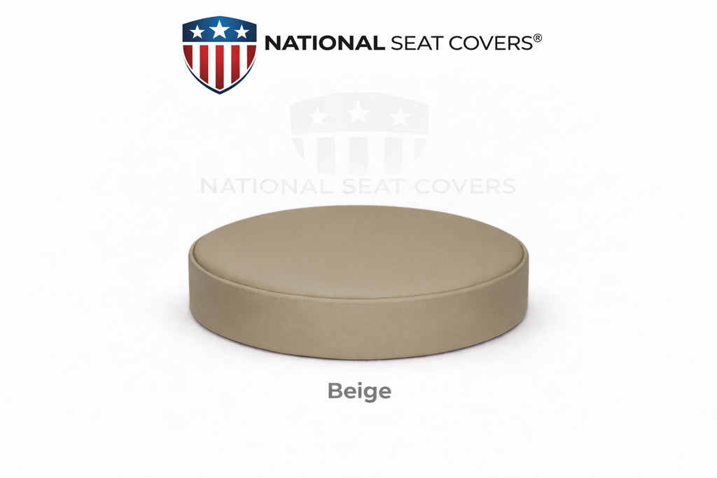 Beige Vinyl Staple On Bar Stool Cover Replacement