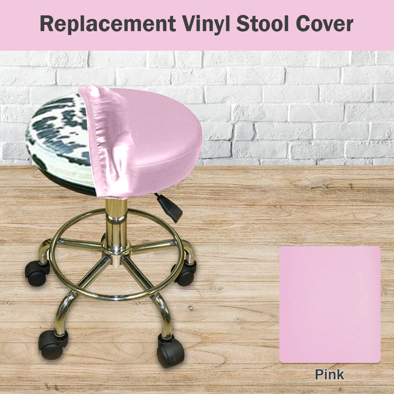 Pink Vinyl Replacement Staple On Bar Stool Cover